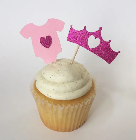 

onesies girl Glitter Cupcake Toppers birthday Wedding Bridal baby Shower Engagement Party Bachelorette toothpicks