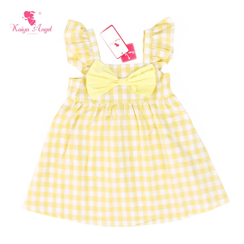 Детская одежда летние платья для девочек стильное летнее платье клетчатый