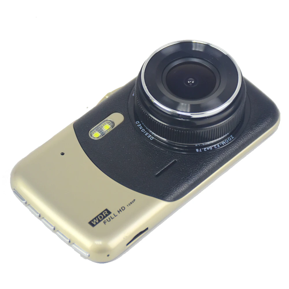4 дюймовый автомобильный видеорегистратор с двумя объективами 1080P Full HD резервной