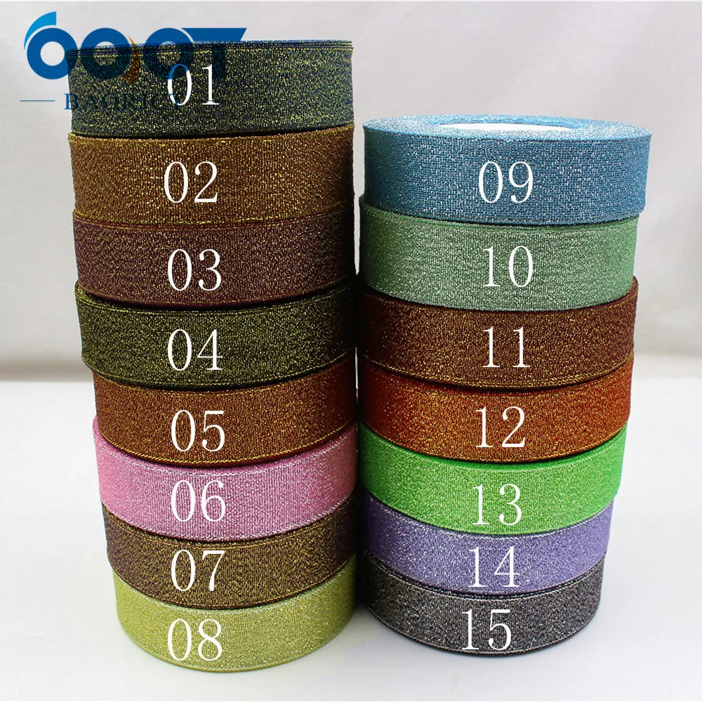 

OOOT BAORJCT 1710234 , 15 цветов, 25 мм, блестящая лента, Рождественская тесьма для свадьбы, рукоделия, бант, украшение для подарков, оберточная лента, «с...