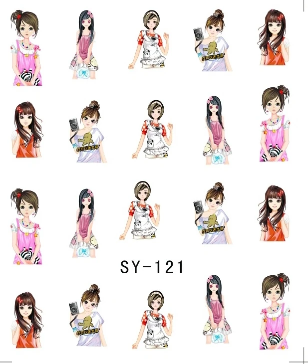 6 упак./лот блестящая водяная наклейка для дизайна ногтей наклейки модные