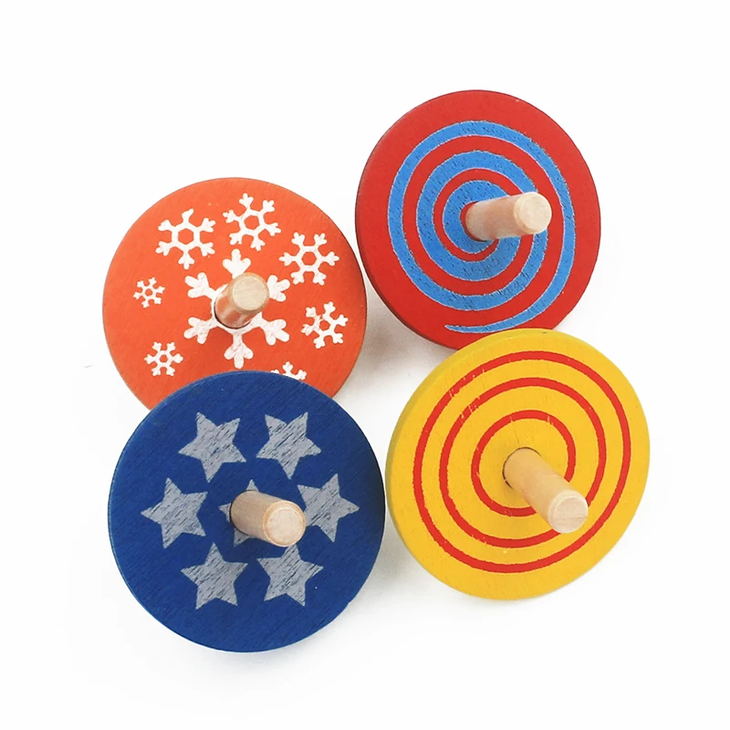 Деревянный спиннинг Монтессори волшебные классические игрушки обучающий Топ