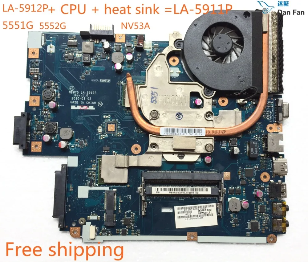 Материнская плата для ноутбука ACER 5912G 5551G 5552 NV53A|Материнские платы| |