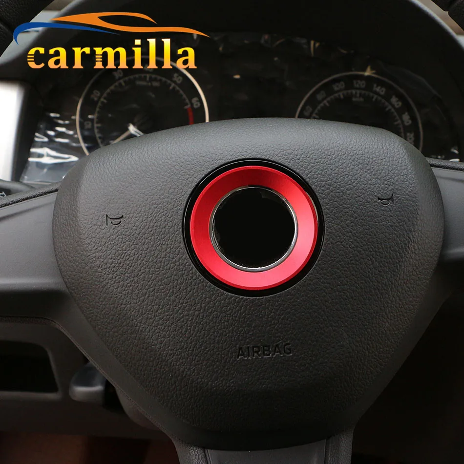 Защитные круглые наклейки на руль Carmilla декоративные для Skoda Octavia A 7 A7 A5 Fabia Superb