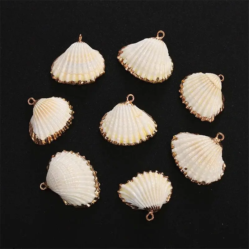 5 шт./лот новые модные ювелирные аксессуары позолоченные подвески с натуральными