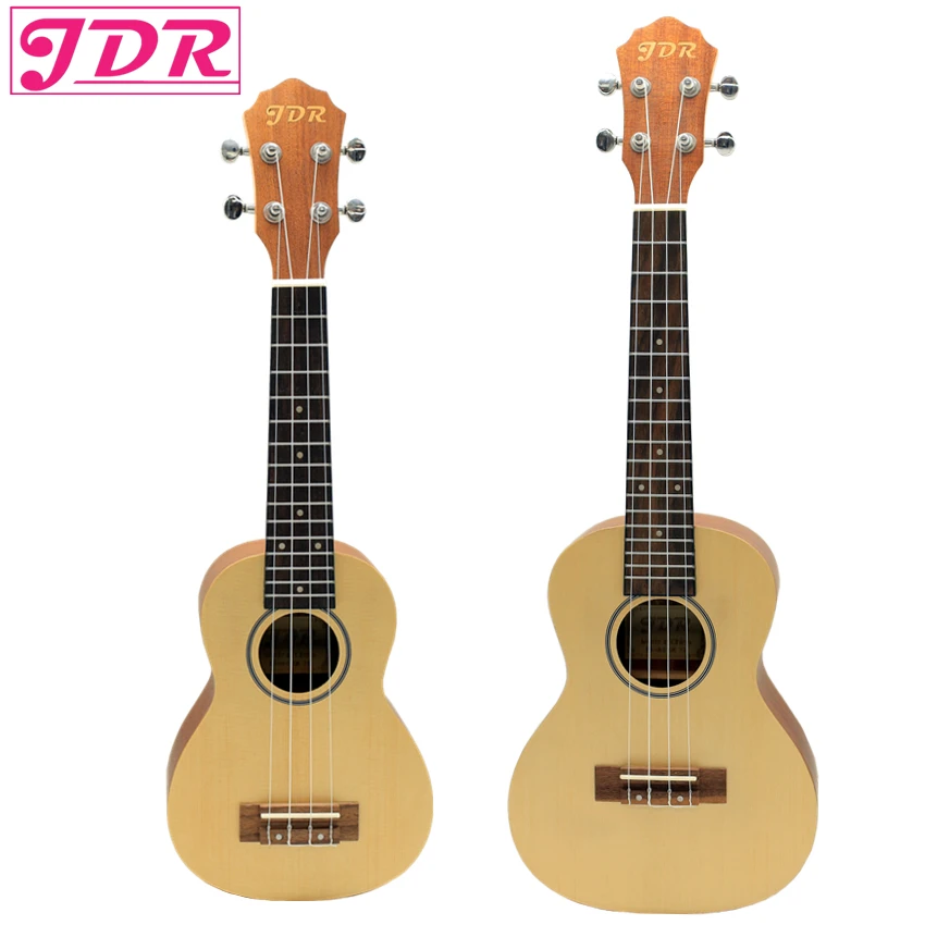 JDR 21 23 дюйма Гавайская гитара палисандр Ель панель 4 струны гриф Ukelele Banjo