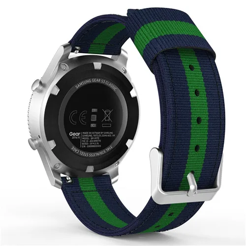 blue green Полосы для Galaxy Watch 46 мм/gear S3 нейлон 22 мм ремешок регулируемый сменный спортивный ремешок для samsung gear S3 классический Frontier - Цвет ремешка: blue green