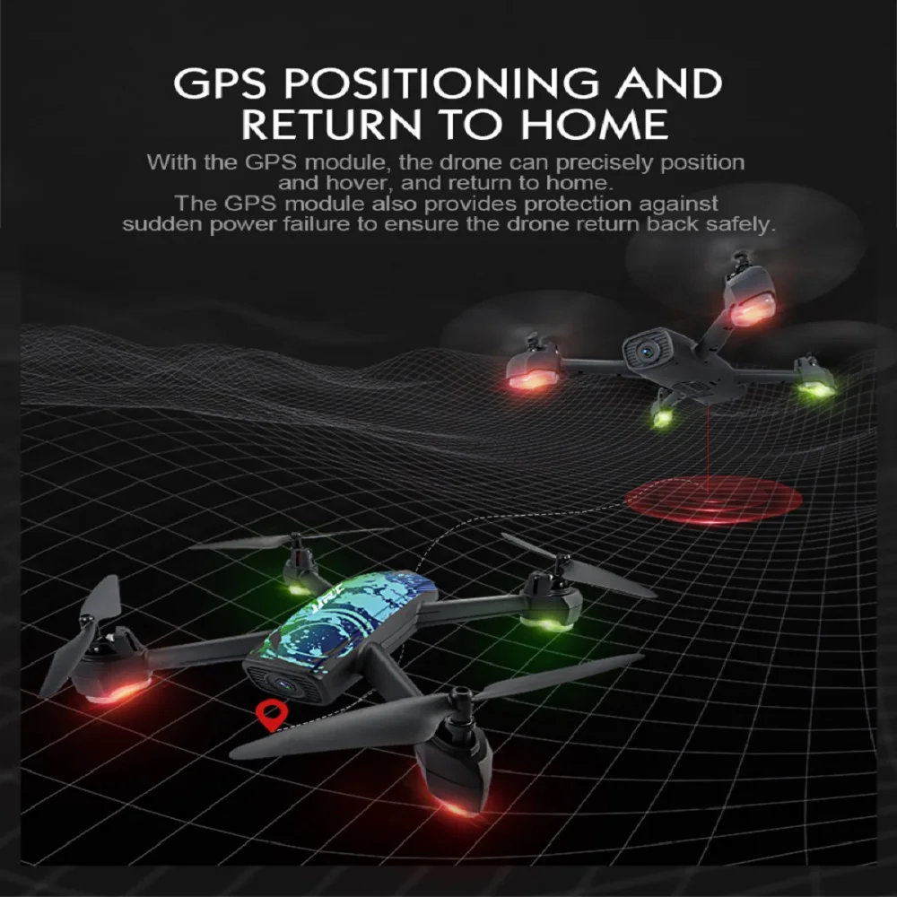 Новый беспилотник 720P Wi Fi камера Селфи Квадрокоптер Rc вертолет GPS