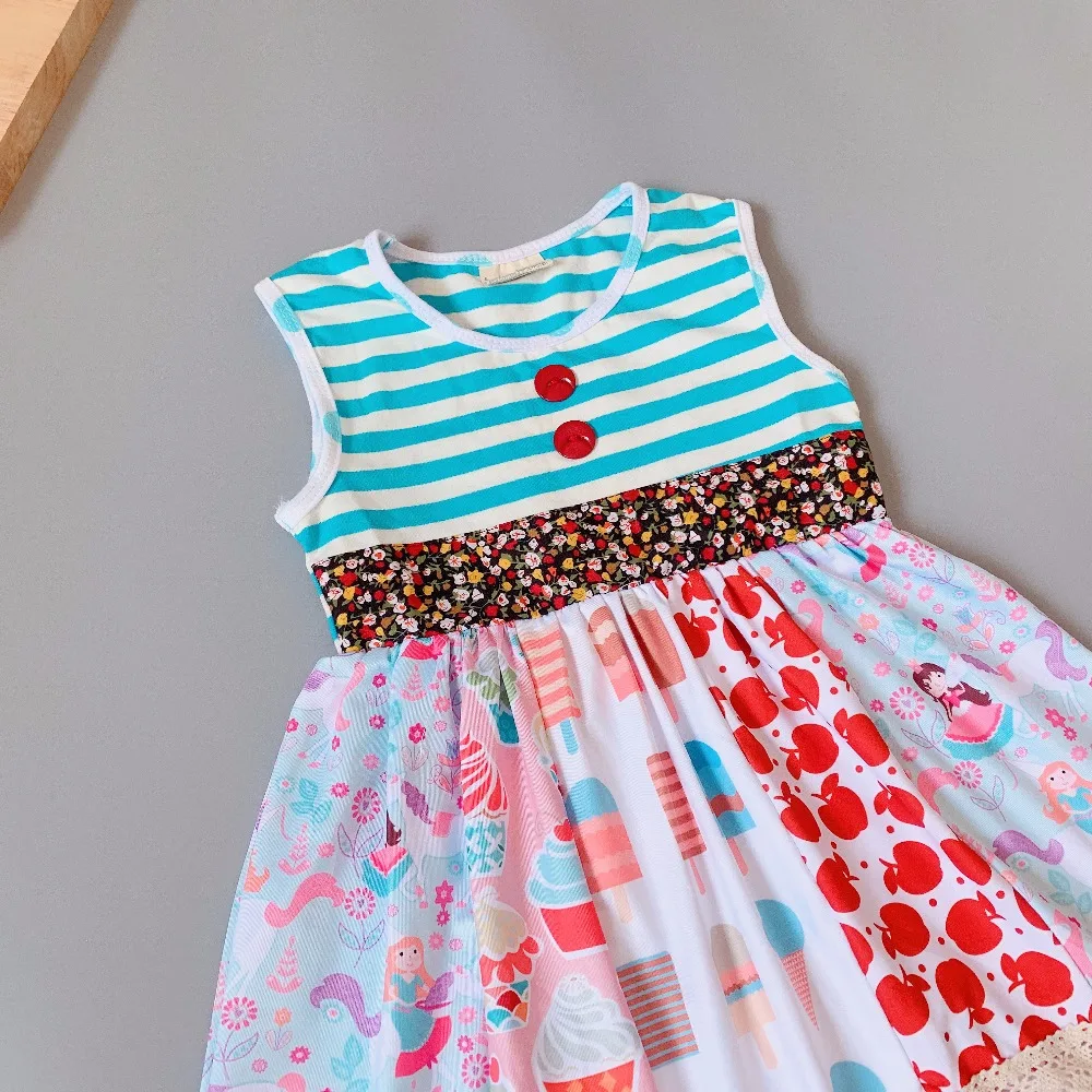 Striped singlet dress present of Baby Girls Dress Apparel Accessory | Детская одежда и обувь