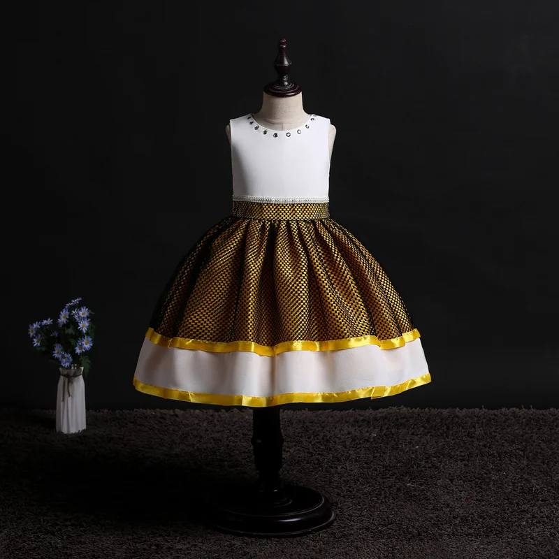 Новинка 2019 детское кружевное платье принцессы без рукавов для вечеринки в честь