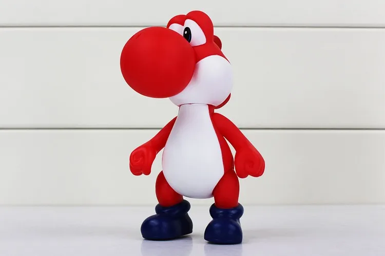 yoshi red 21 стиль 8-15 см Super Mario Bros Луиджи, Марио, Йоши Goomba Bowser Wario Donkey Kong Toad Toadette фигурка ПВХ игрушки, куклы - Цвет: yoshi red
