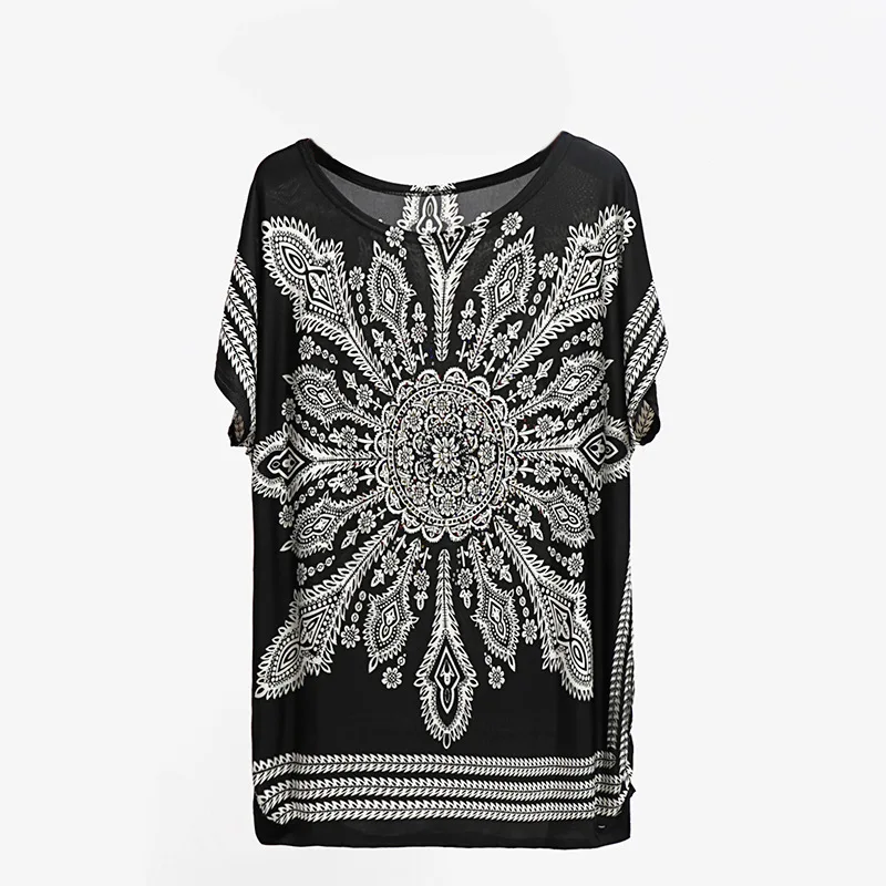 2018 новая футболка с цветочным принтом высокого качества модные женские летние