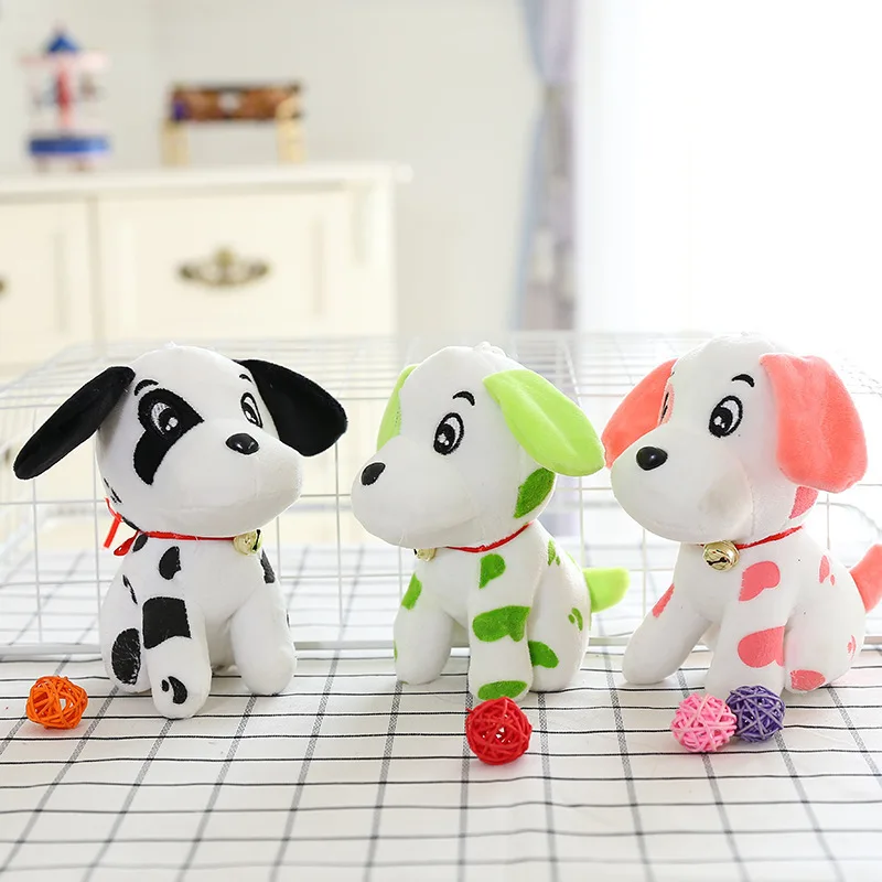 

18 см Милая Kawaii мягкая плюшевая пятнистая собака кулон коляска
