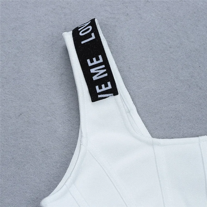 New Arrival White Short Sexy Summer Women's Tank Tops Bandage Luxury Party | Женская одежда