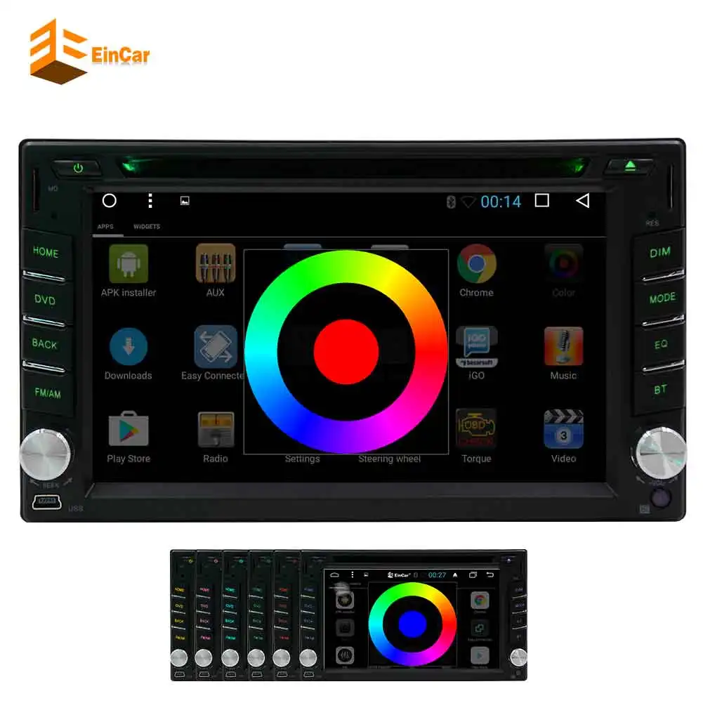 6 2 &quotДвойной Din Android автомобильное радио в приборной панели Bluetooth CD DVD плеер HD