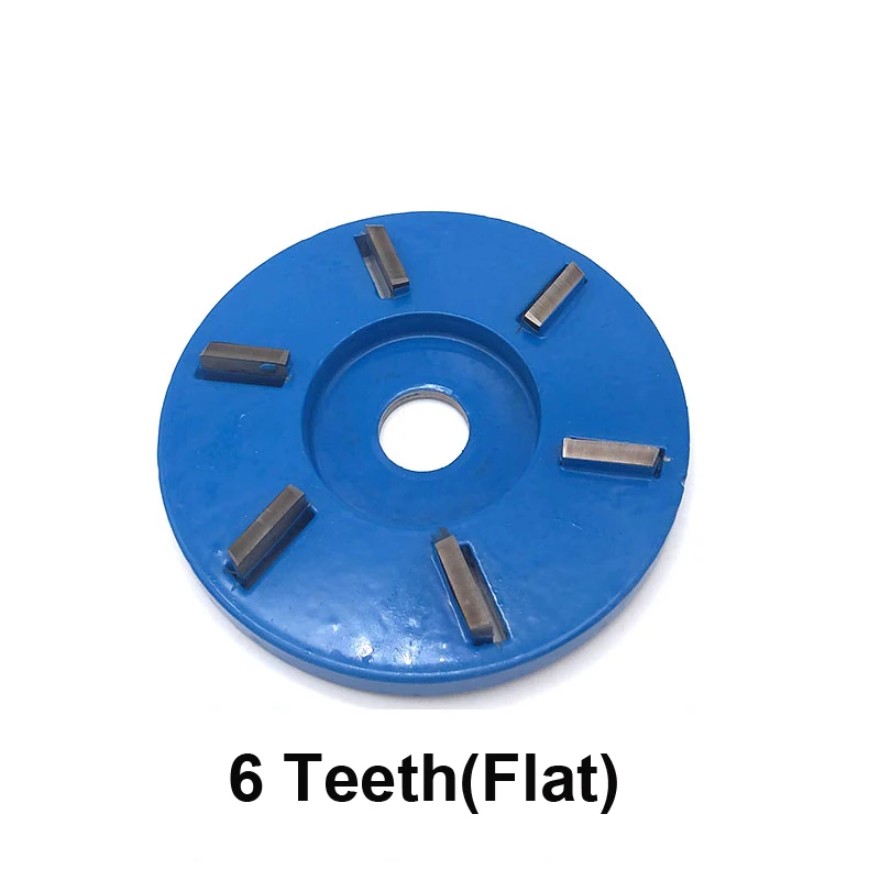 6 teeth Flat Деревообрабатывающий деревянный диск, угловая шлифовальная машина, лезвие для чайного лотка для 16 мм, угловая шлифовальная машина с диафрагмой - Цвет: 6 teeth Flat