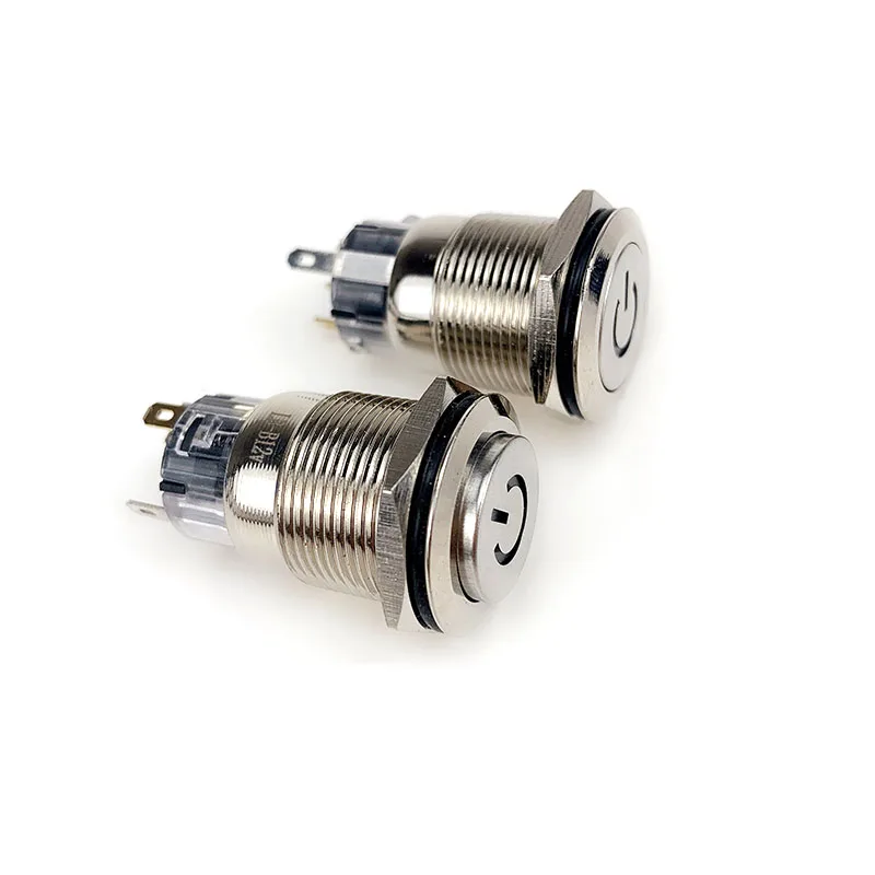 19mm Metal button switch momentary latching auto seat heating switches waterproof LED elevator 3V 5V 6V 36V 110V 220V | Обустройство