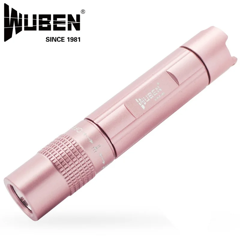 Wuben E501 USB Перезаряжаемый Фонарик розовый мини факел 150 люмен CREE XP G2 Светодиодный max