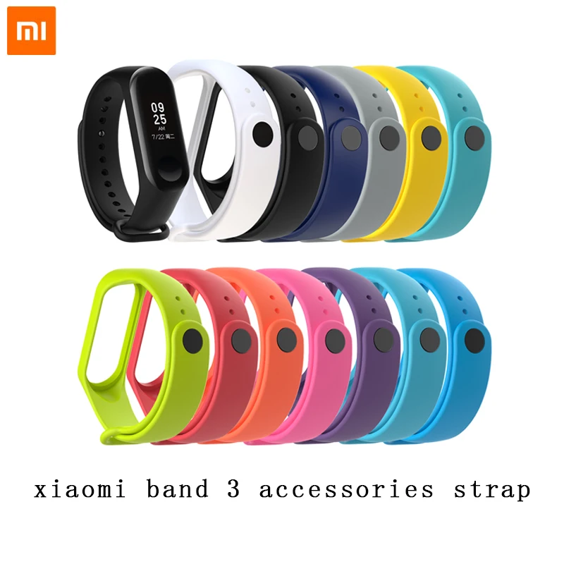 Для xiaomi band 4 3 силиконовый ремешок на запястье mi Band браслет цветной умный Браслет