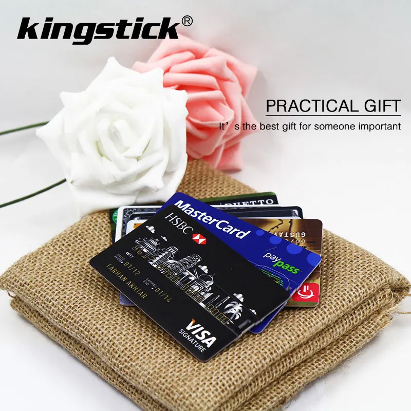 Реальный Ёмкость банковская карта памяти USB Стик HSBC Мастер кредитная карта USB флеш-накопитель 64Гб флэш-накопитель 4 ГБ 8 ГБ оперативной памяти, 16 Гб встроенной памяти, 32 ГБ флэш-накопитель 128 ГБ