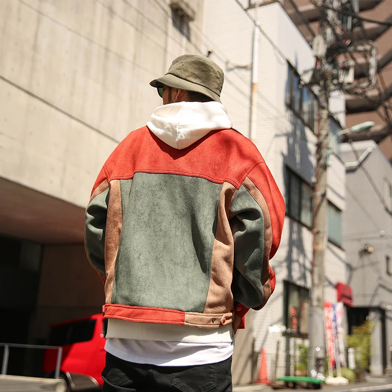 Красный Уголь IADF173 зимняя замшевая ткань Винтажный стиль многоцветная