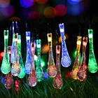 20 светодиодов капли воды в форме сказочные декоративные световые гирлянды на батарейках Свадьба Рождество наружное патио Гирлянда украшение