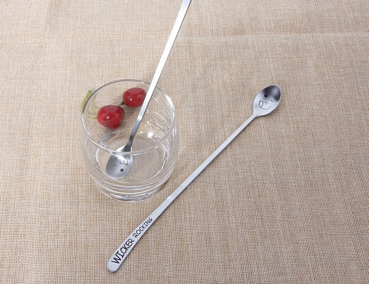 1 шт. десерт из нержавеющей стали с длинной ручкой фруктовая кофейная ложка