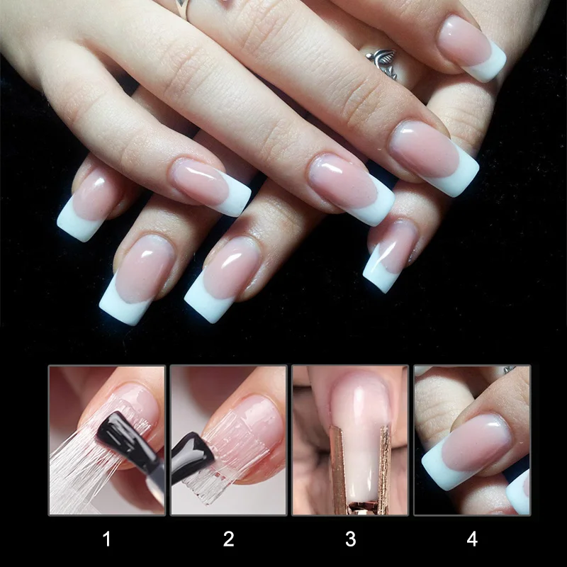 Fibernails стекловолокно для ногтей Акриловые Советы волокно стекло ногтей все для маникюра волокно стекло гвозди шелк здание Маникюр наращивание ногтей 50см 20см шелк для ремонта ногтей