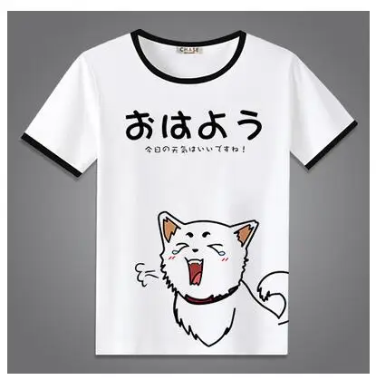 Высокое качество Q унисекс с рисунком из аниме футболка GINTAMA Sakata Gintoki йо ro ЗУ ya