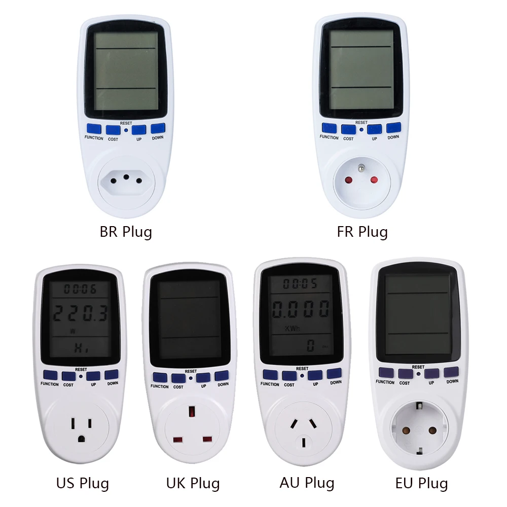 Цифровой счетчик мощности Wattmet энергии измеритель напряжения Wattmeter анализатор