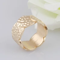 golden menwomen signet rings gold color groove zinc allow trendy finger rings jewelry
