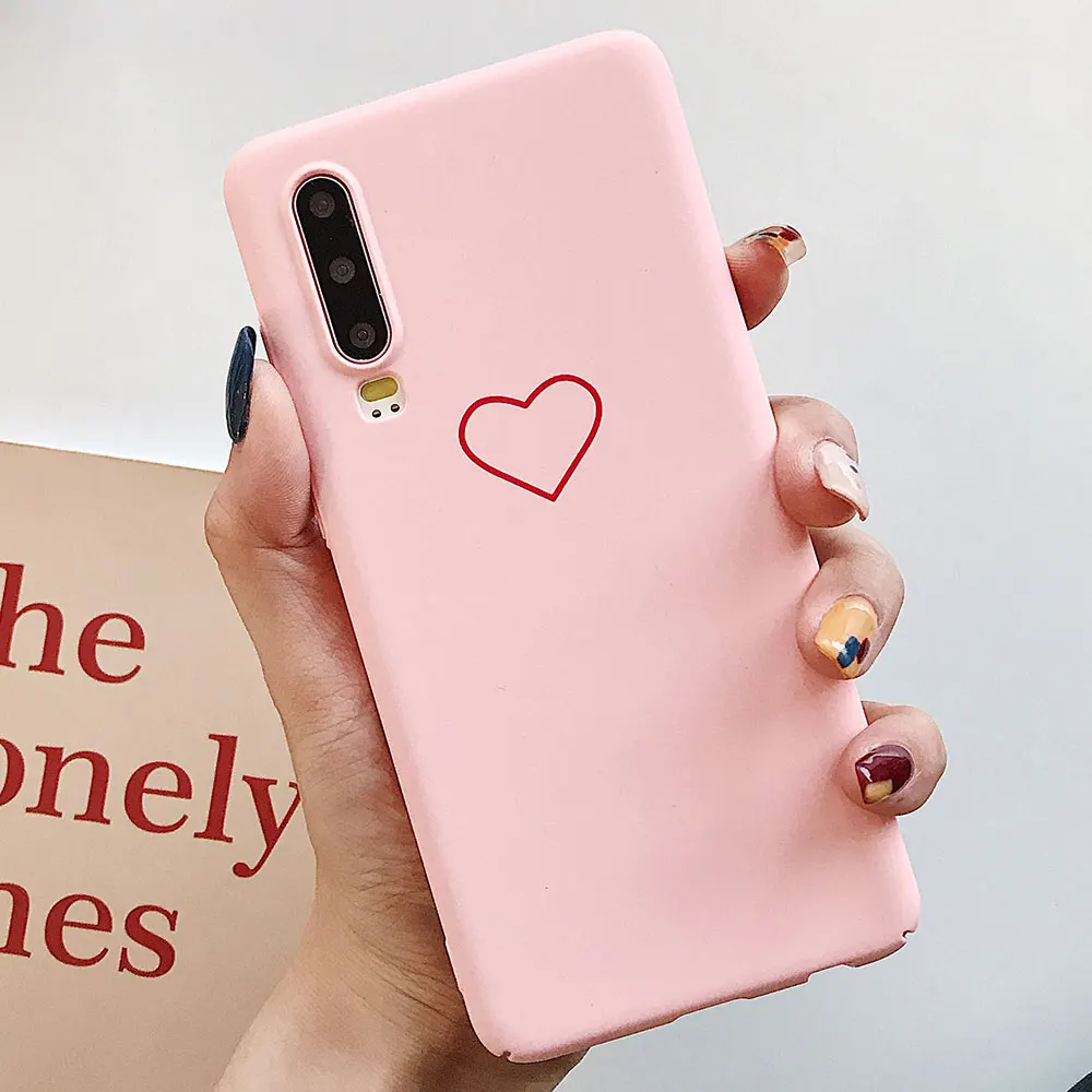 Жесткий чехол KISSCASE для Huawei P30 P20 Lite Pro P Smart 2019 с сердечком Honor Y7 Y9 8X 9 10 |