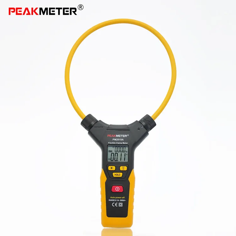 PEAKMETER PM2019A Smart AC 3000A 6000 отсчетов цифровой гибкий клещи мультиметр Ручной ток детектор Тестер Подсветка