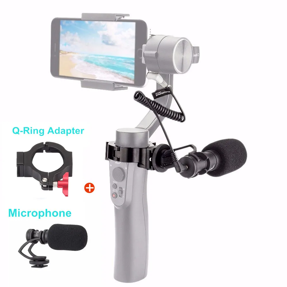 Comica CVM-VM10 II кардиоидный направленный видео телефон микрофон для DJI OSMO GoPro микро камера крепление для мобильного смартфона - Цвет: Microphone Adapter