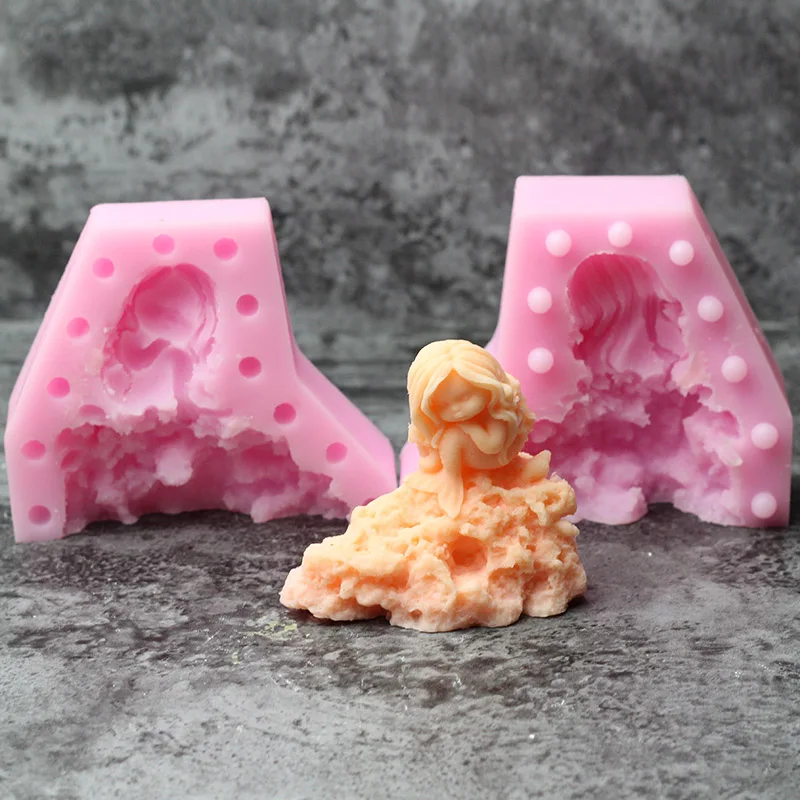 3D силиконовая форма для мыла инструменты украшения торта русалки ручная работа