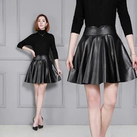 tao ting li na women new sheepskin skirt pleated leather skirt 18k55