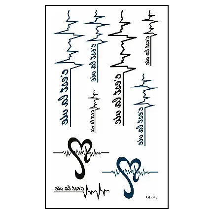 1 лист красивая наклейка водостойкая Татуировка милый цветной Ангел животный