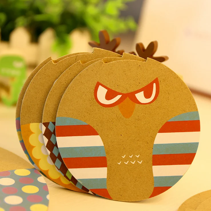 1 шт./лот новая деревянная подставка под кофейную чашку с изображением милой Совы