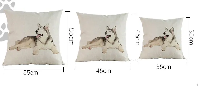 Наволочка Alaskan Malamute животное собака наволочка льняное белье Подушка с изображением собак крышка спальня 18x18 дюймов диванные подушки