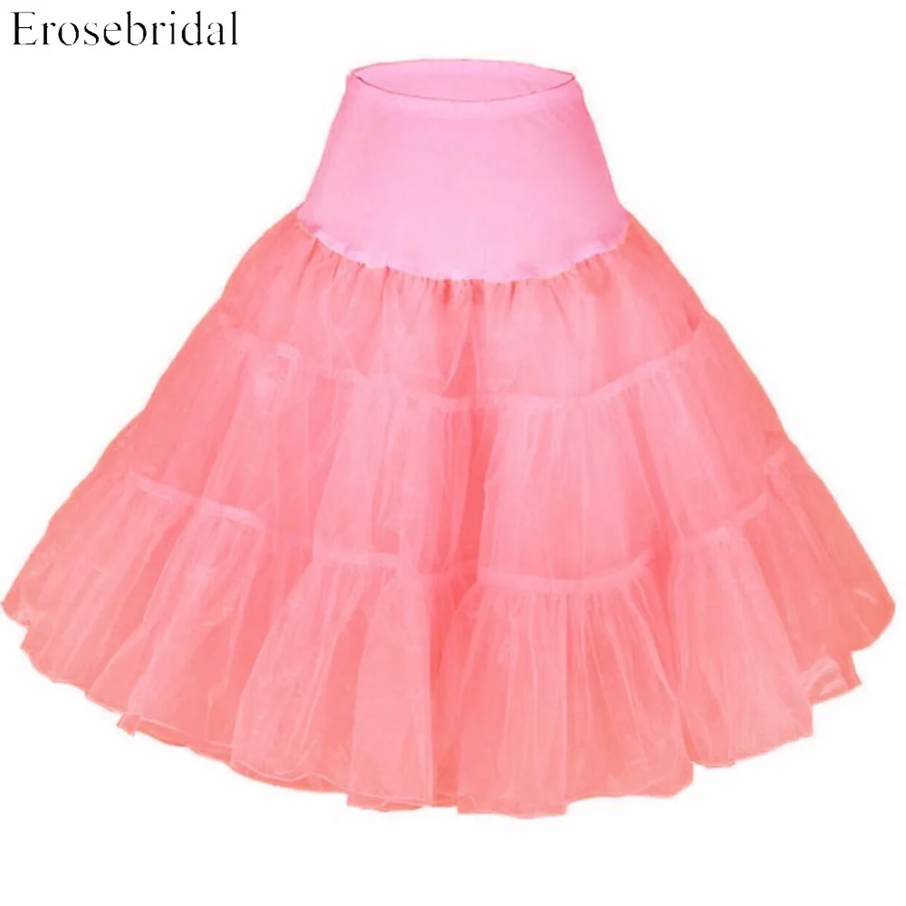 Бесплатная доставка короткая Нижняя юбка из органзы свадебная винтажная для