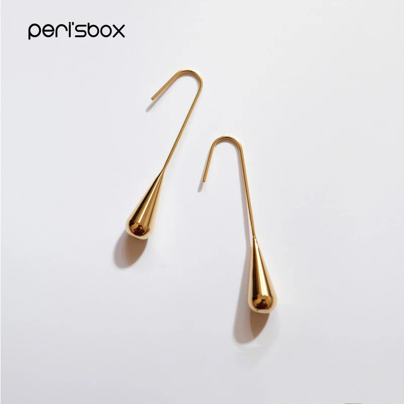 

Peri'sBox Minimalist Gold Color Water Drop Earrings For Women Simple Metal Teardrop Earrings Statement Earrings Boho Jewelry