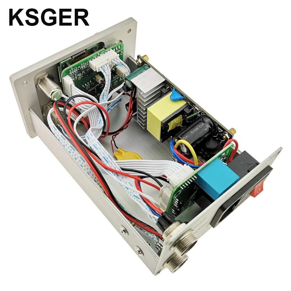 KSGER T12 паяльник станция 2 в 1 SMD горячего воздуха пистолет для пайки и распайки DIY наборы вакуумный Электрический STM32 контроллер OLED
