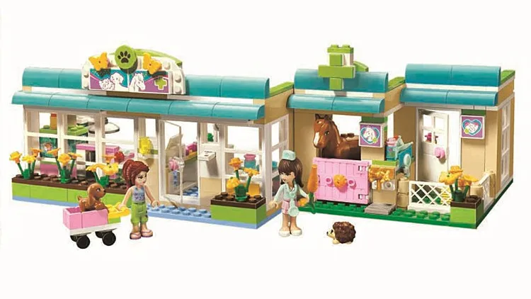 Construccion AMIGOS heartlake аэроклуба pet больницы ансамбль de Juguetes educativos los ladrillos Para Las ninas |