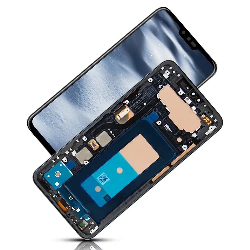 Для LG V40 ThinQ ЖК-экран кодирующий преобразователь сенсорного экрана в сборе запасные части для LG V40 с рамкой