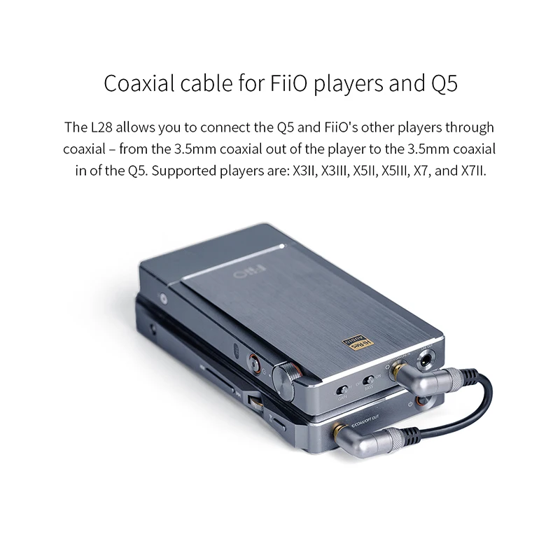 Коаксиальный кабель FIIO L28 3 5-3 5 для музыкальных плееров и Q5 | Электроника