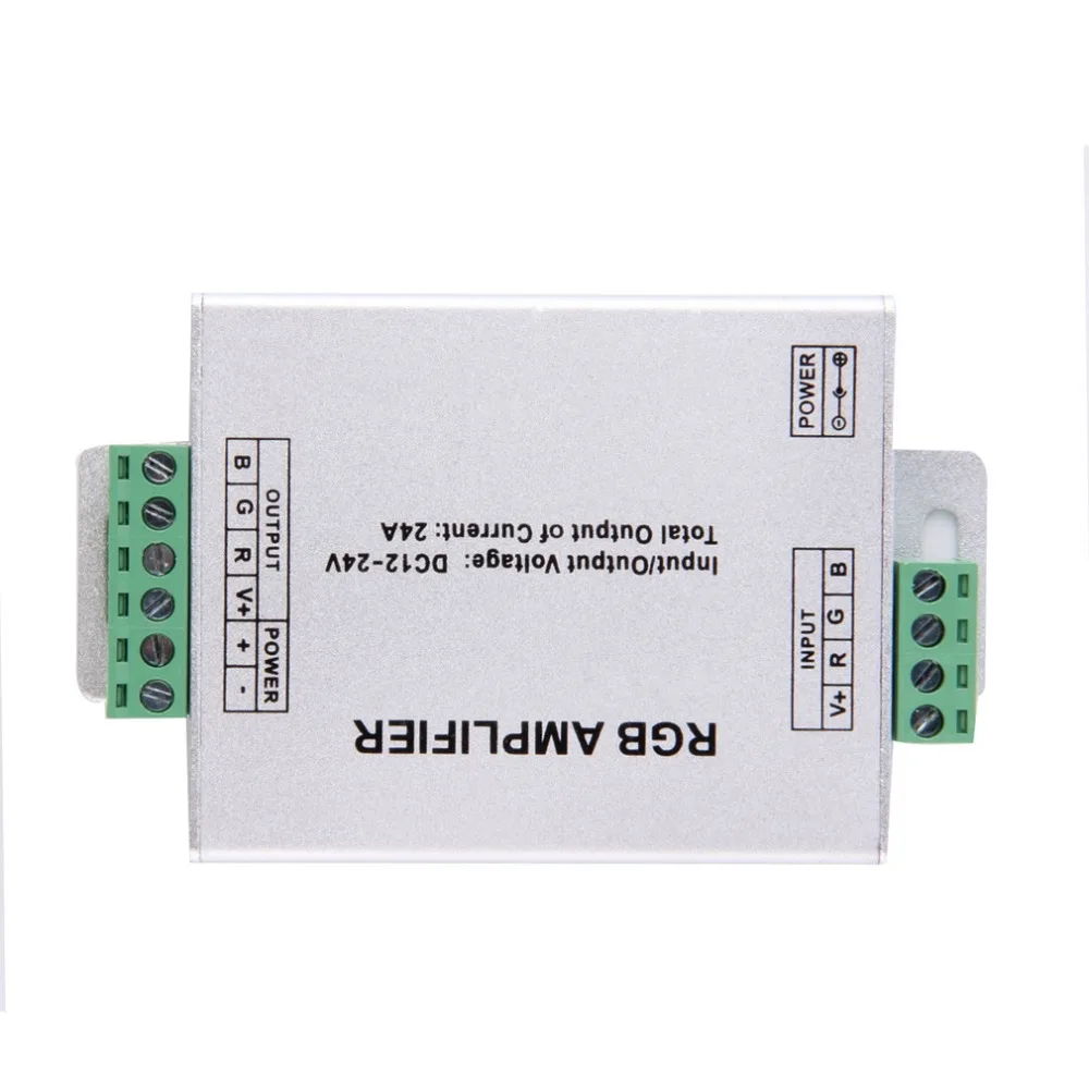 10 шт. лидер продаж светодиодный RGB усилитель 24 а контроллер для светодиодной
