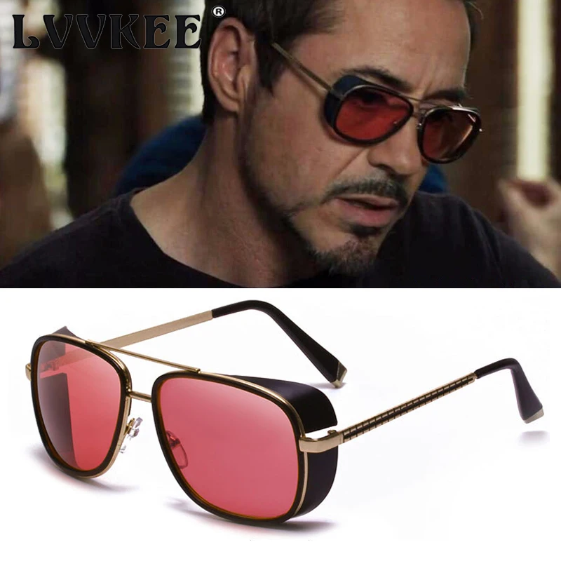 AOZE iron man 3 Tony stark Солнцезащитные очки Мужские Rossi Покрытие Ретро Винтажные дизайнерские солнцезащитные очки UV400 Oculos Masculino Gafas de C61