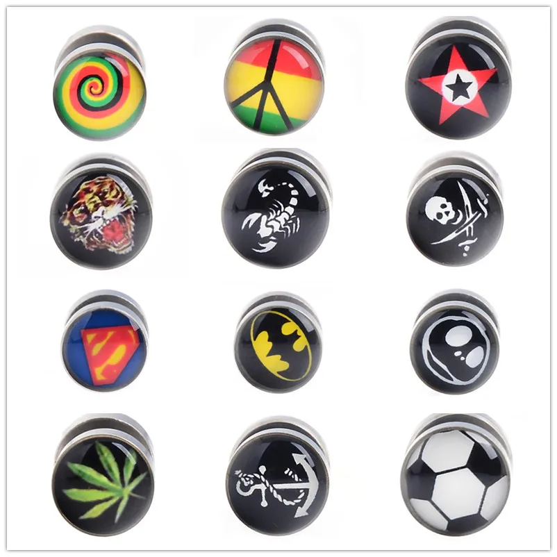 Серьги гвоздики из нержавеющей стали в стиле панк для мужчин и женщин украшения