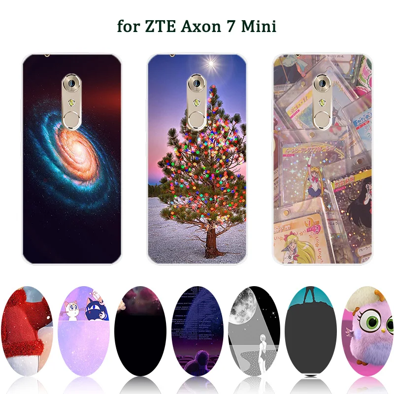 Мягкие TPU для zte Axon 7 Mini 5 2 дюймов DIY силиконовые Desert чехол телефона мини Ультра