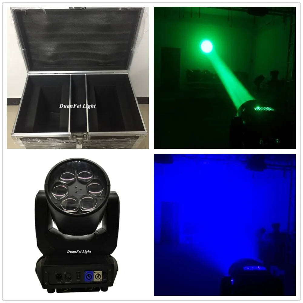 Flycase paking 6x40 Вт движущаяся головка lyre zoom луч dmx моющийся диско светодиодный